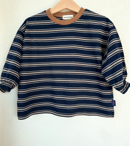 Candy cane stripe tee - navy