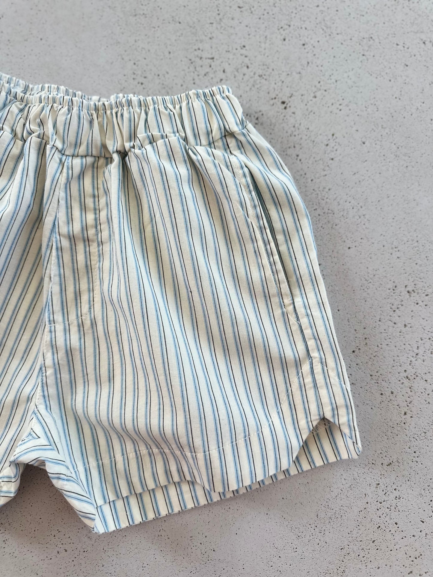 Joe stripe pants - cream/sky