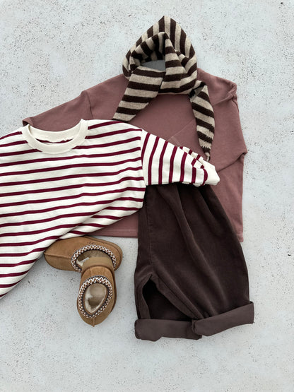 Ake boxy sweatshirt - wine