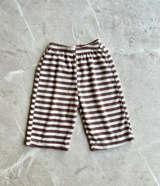 Coco terry pants - brown/ecru