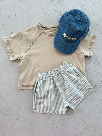 Sam roomy raglan tee - beige