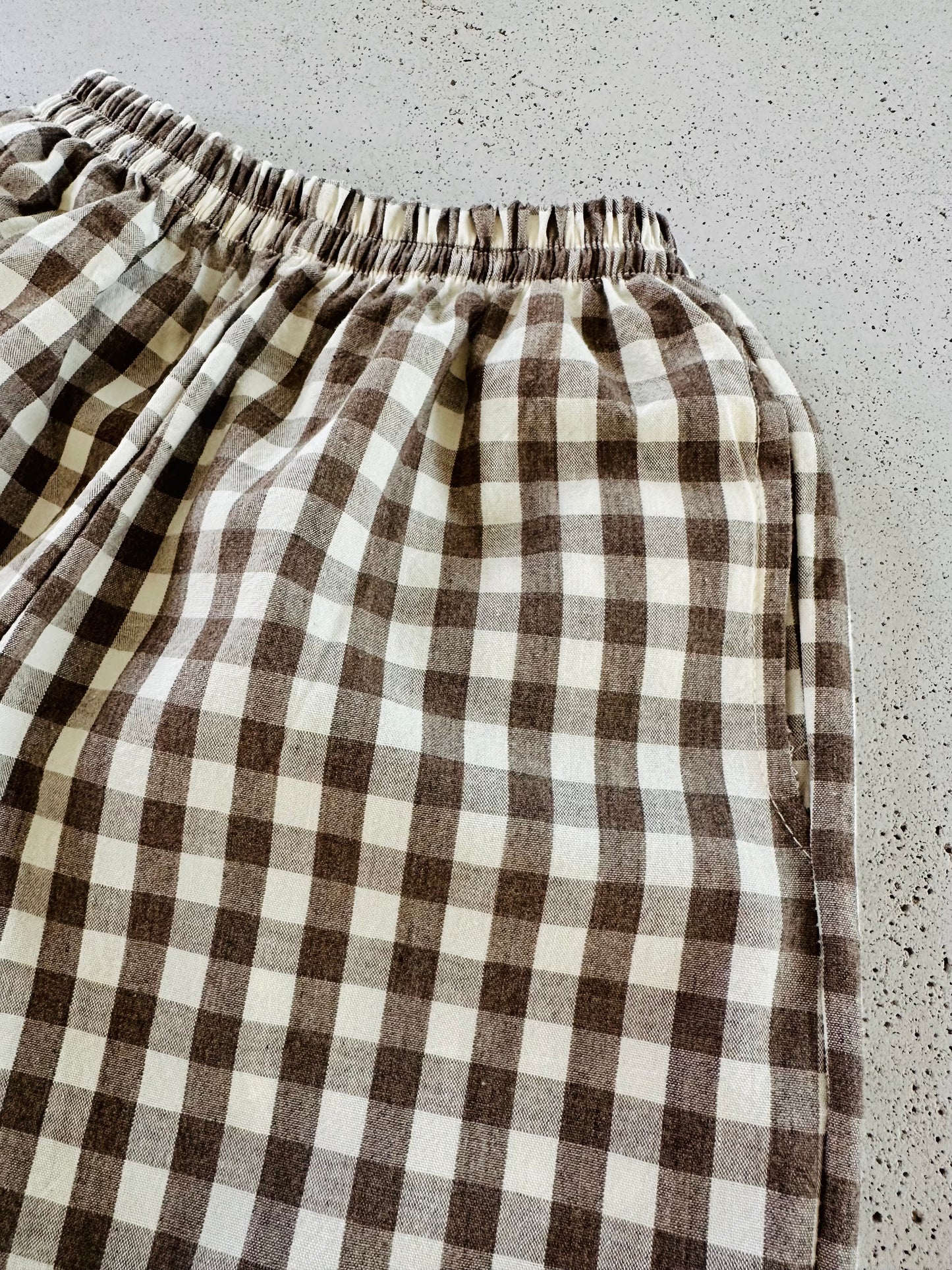 Otile check pants - brown