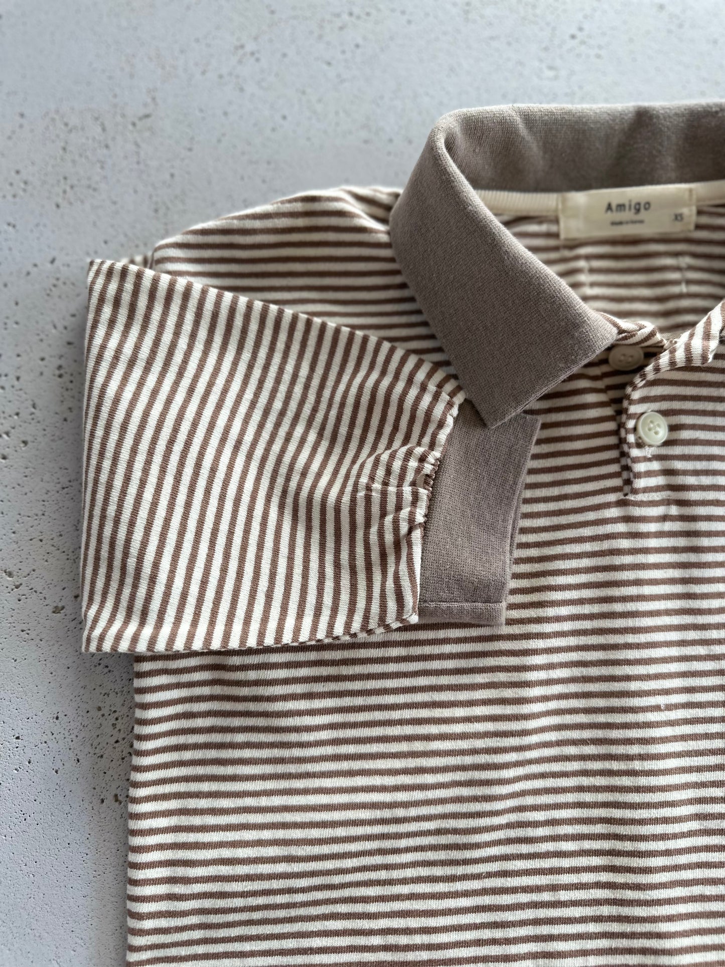 Cult stripe polo - light brown