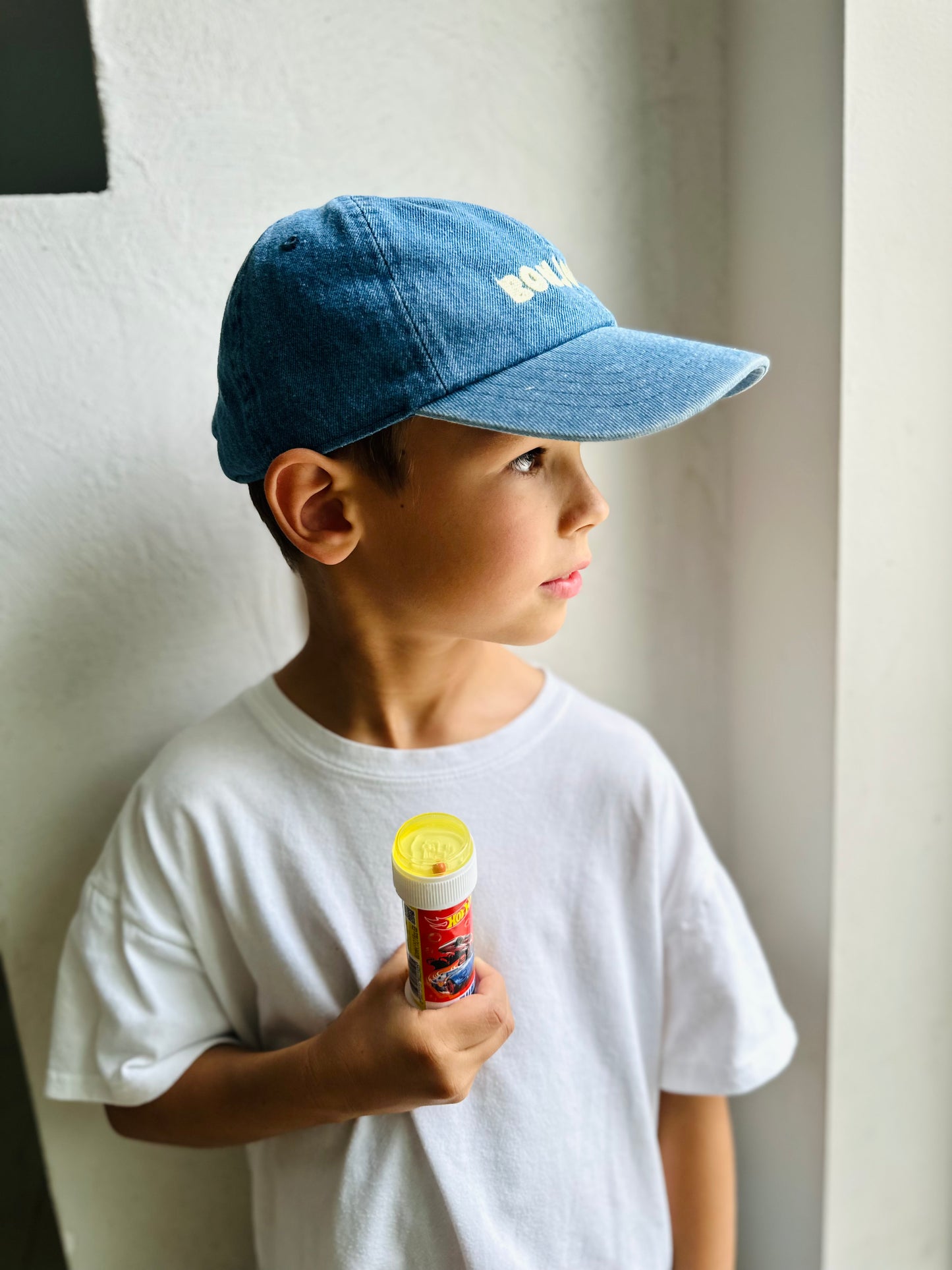 Atelier pomme bonjour denim cap