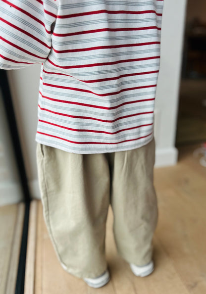 Harp raglan top - red