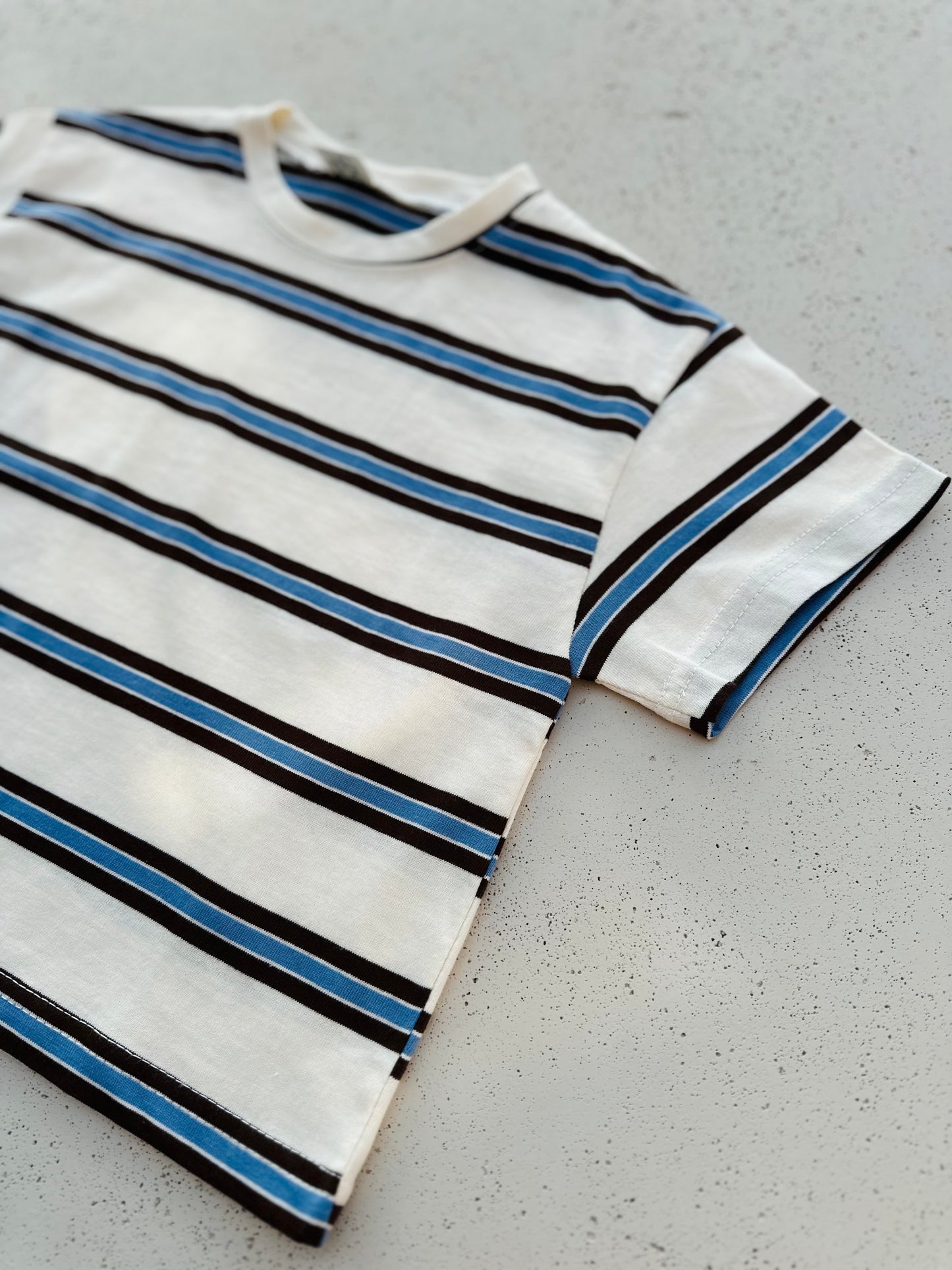 Brown sky stripe tee - Ivory
