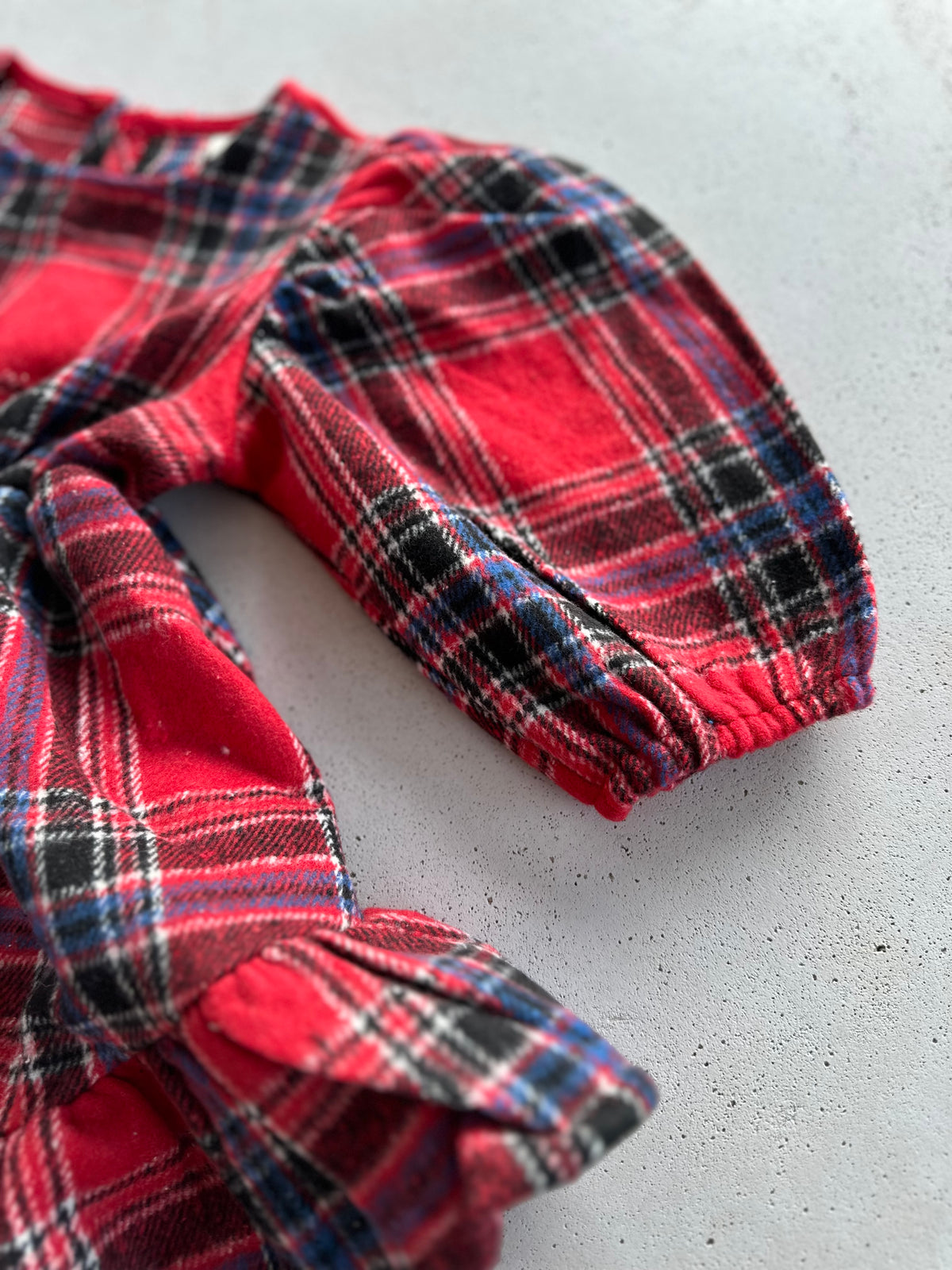 Clara flannel dress - red