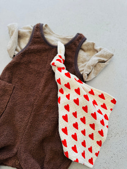Pacifier cloth cuddle - j'adore hearts