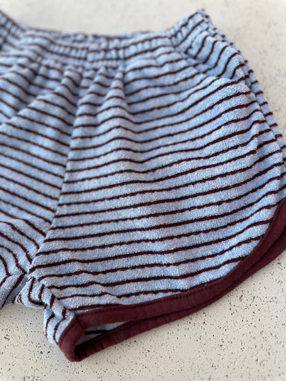Bebe stripe beach shorts - blue-purple