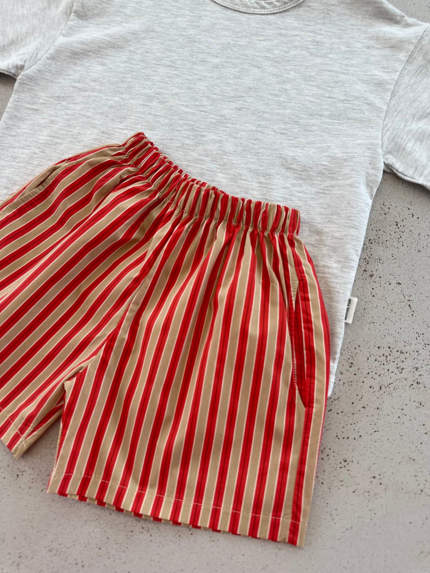 Bastien nice stripe pants - orange-beige