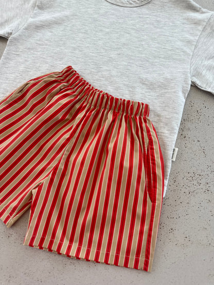 Bastien nice stripe pants - orange-beige