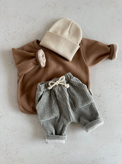 Bangbang fleeced sweater - caramel