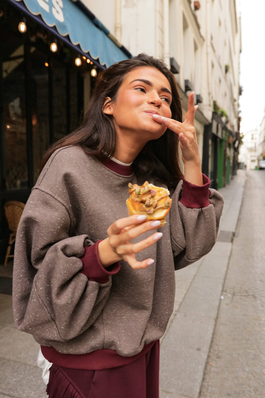 Cocoon soft sweater - brown