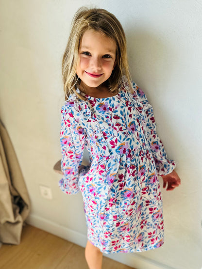 Blue flowers dress