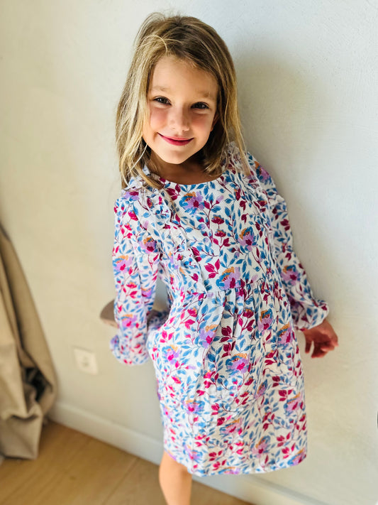 Blue flowers dress