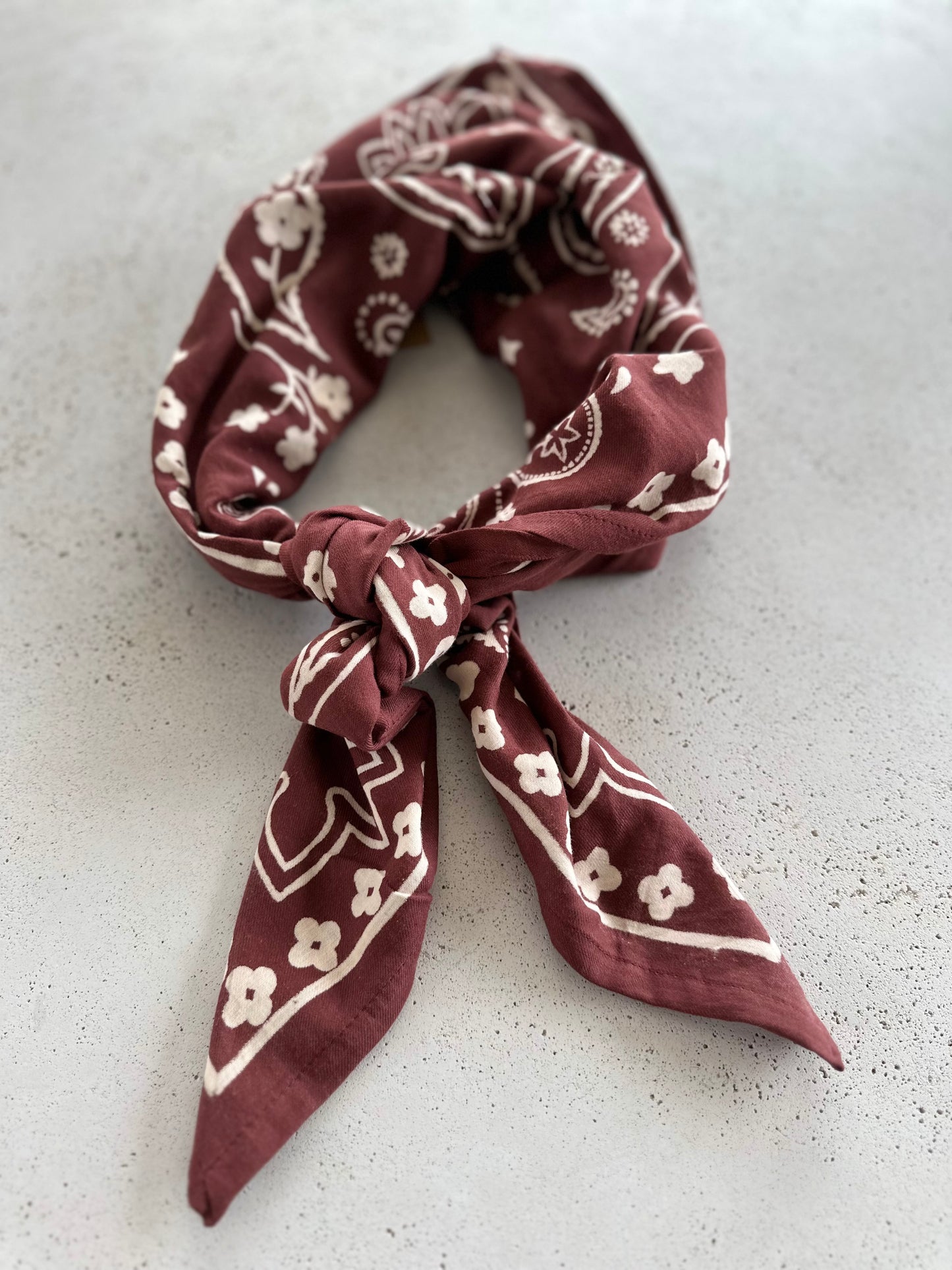 Oscar mom scarf - wine/butter/brown