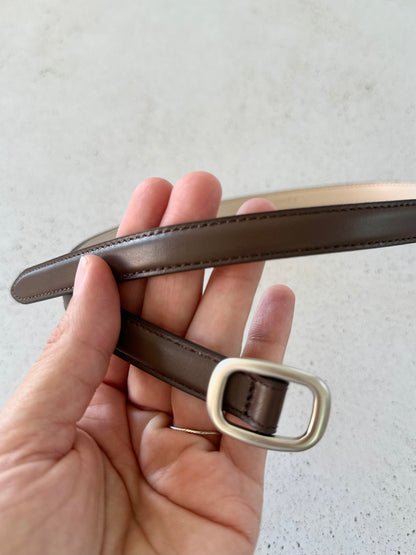 Acorn leather belt - brown