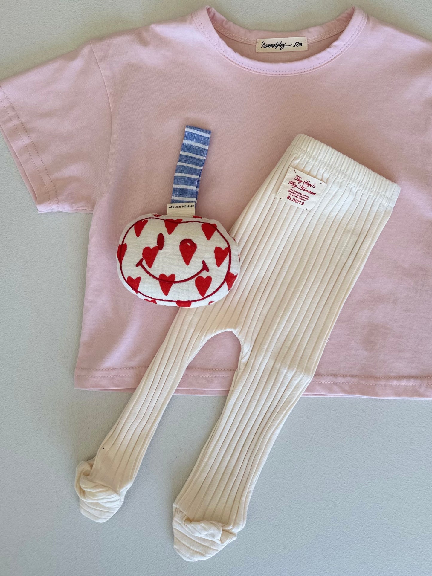 Bebe zesty footed leggings - cream