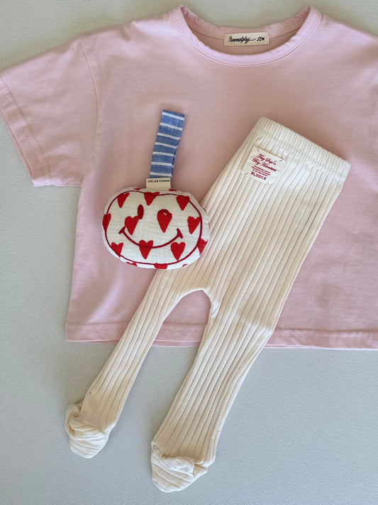 Bebe zesty footed leggings - cream