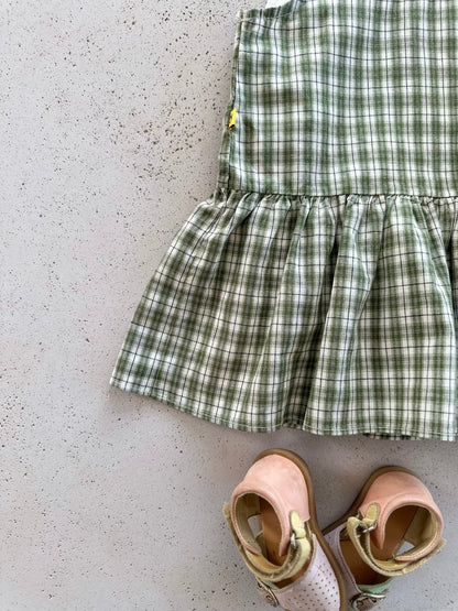 Susu check dress - green