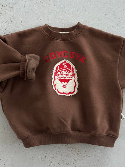 Happy santa sweater - brown