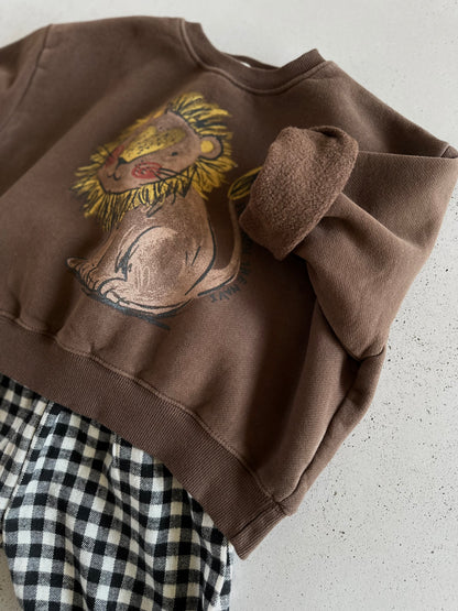 Cozy lion sweater - brown