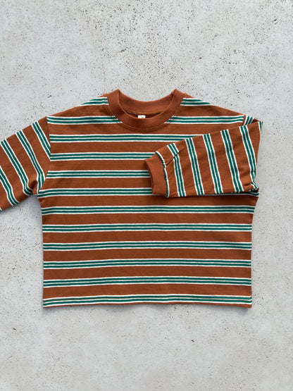 Daj stripe sweatshirt - blue/brown