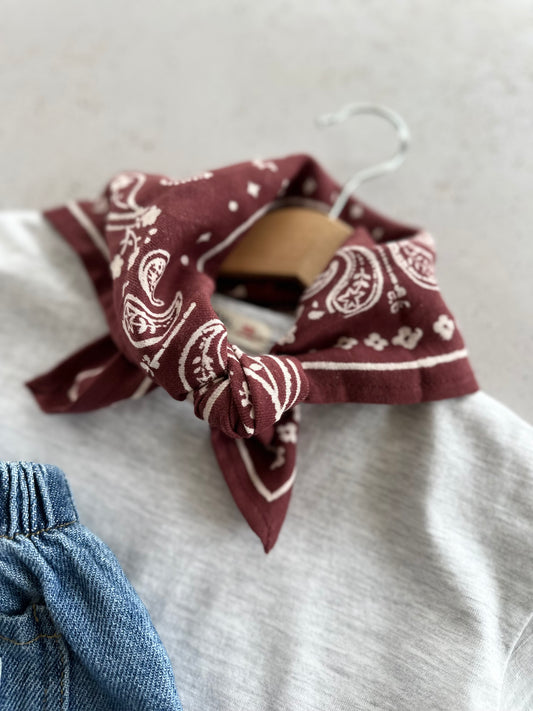 Oscar mini scarf - wine/butter