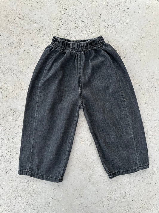 Lonny loose fit denim pants - black