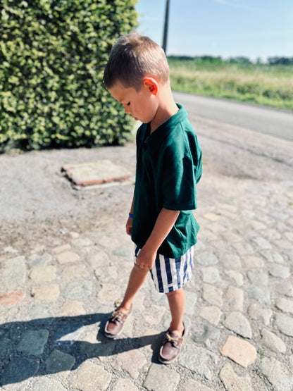 Arthur boxy polo shirt - Forest green