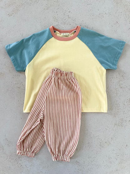 Vivi stripe pants - vintage red
