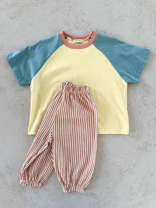 Mellow raglan tee - butter yellow