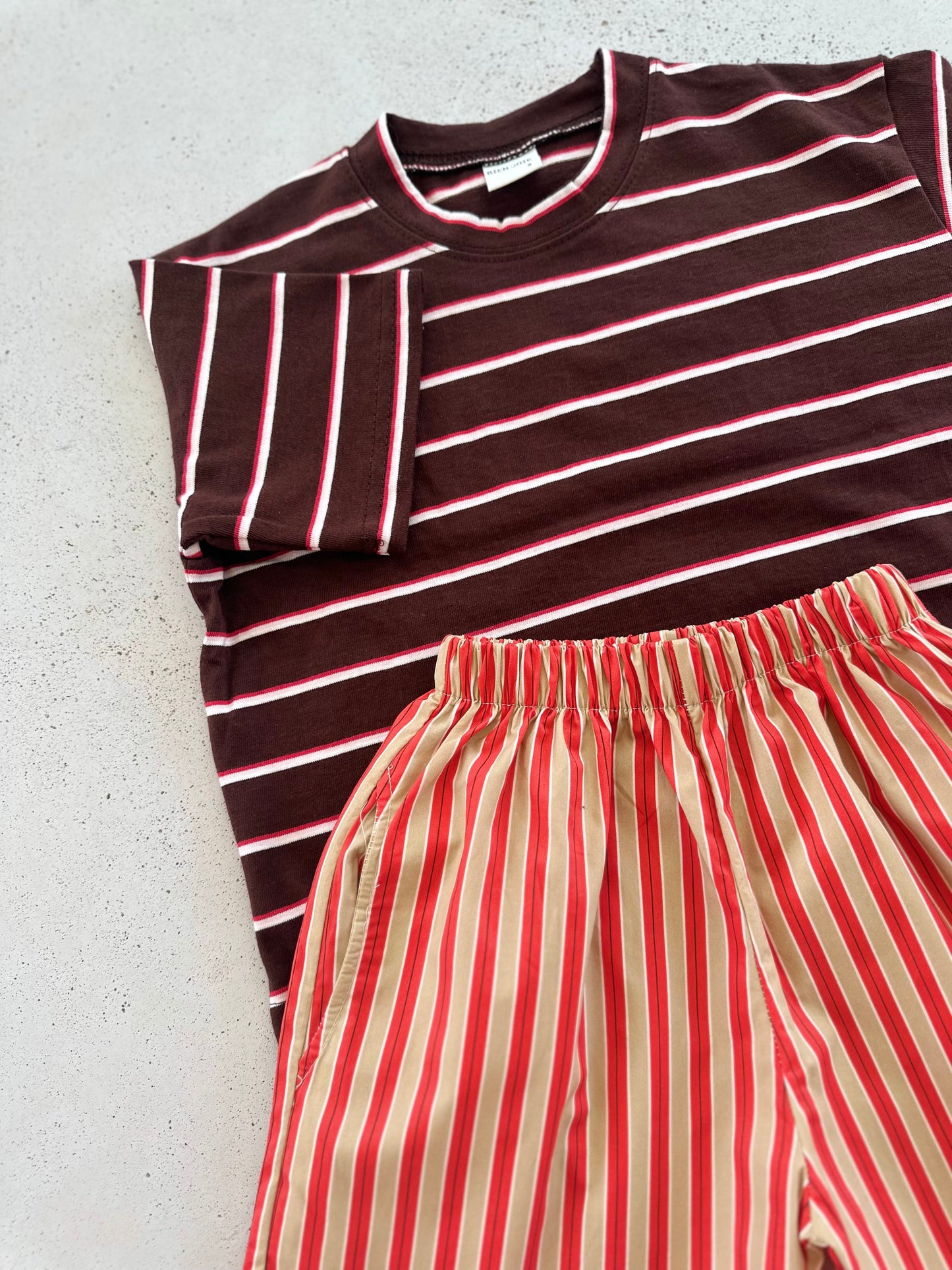 Baro stripe tee - brown