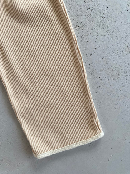 Chewy waffle pants - beige