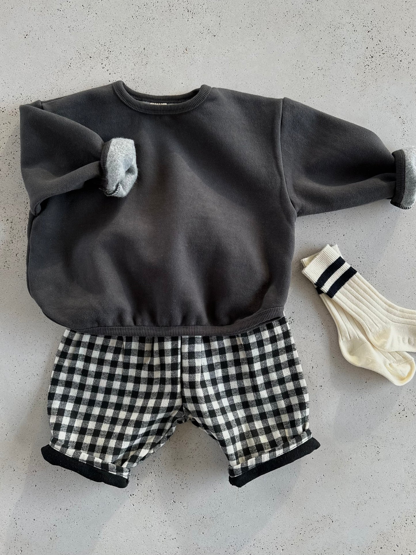 Bambi check pants - black