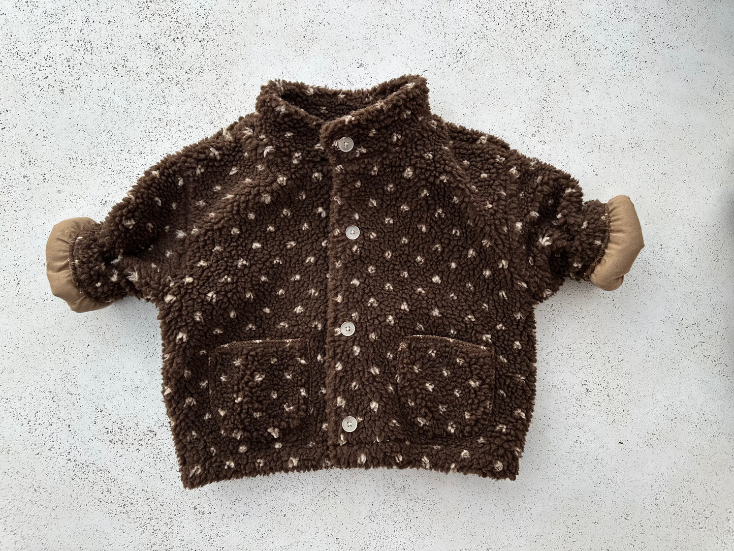 Bebe monet fleece jacket - brown