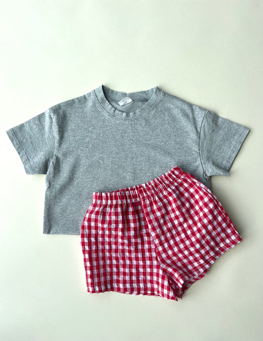 Mel loose fit tee - Grey melange