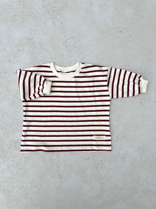 Ake boxy sweatshirt - wine
