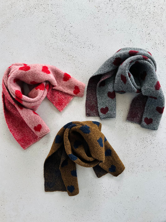 Hearts scarf - colors