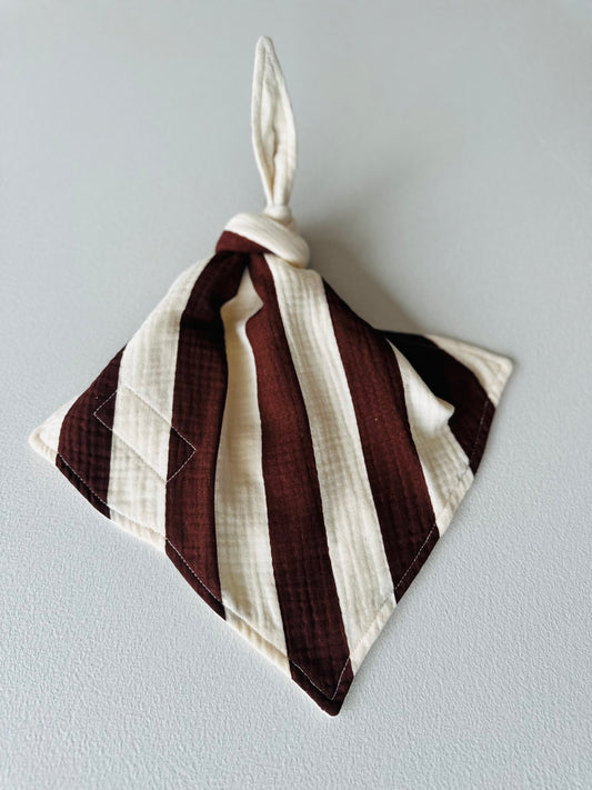 Pacifier cloth cuddle - brown stripe