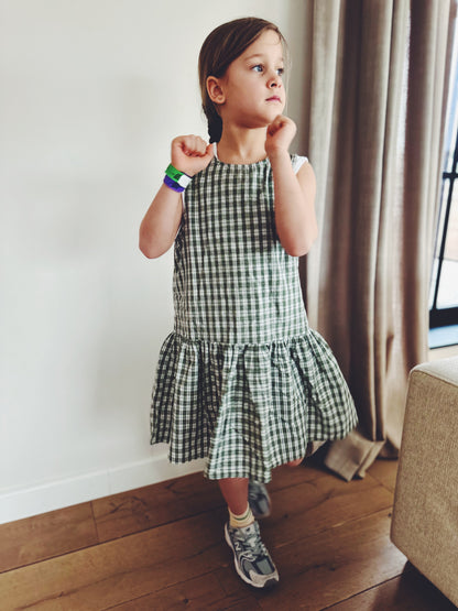 Susu check dress - green