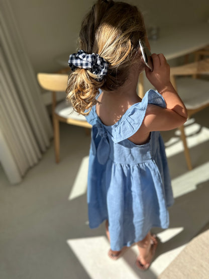 Marie v frill summer dress - soft blue