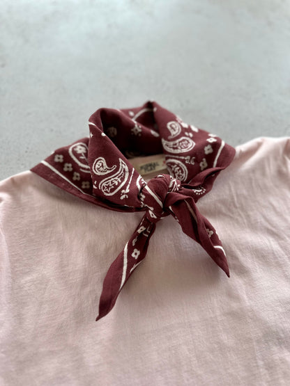 Oscar mini scarf - wine/butter
