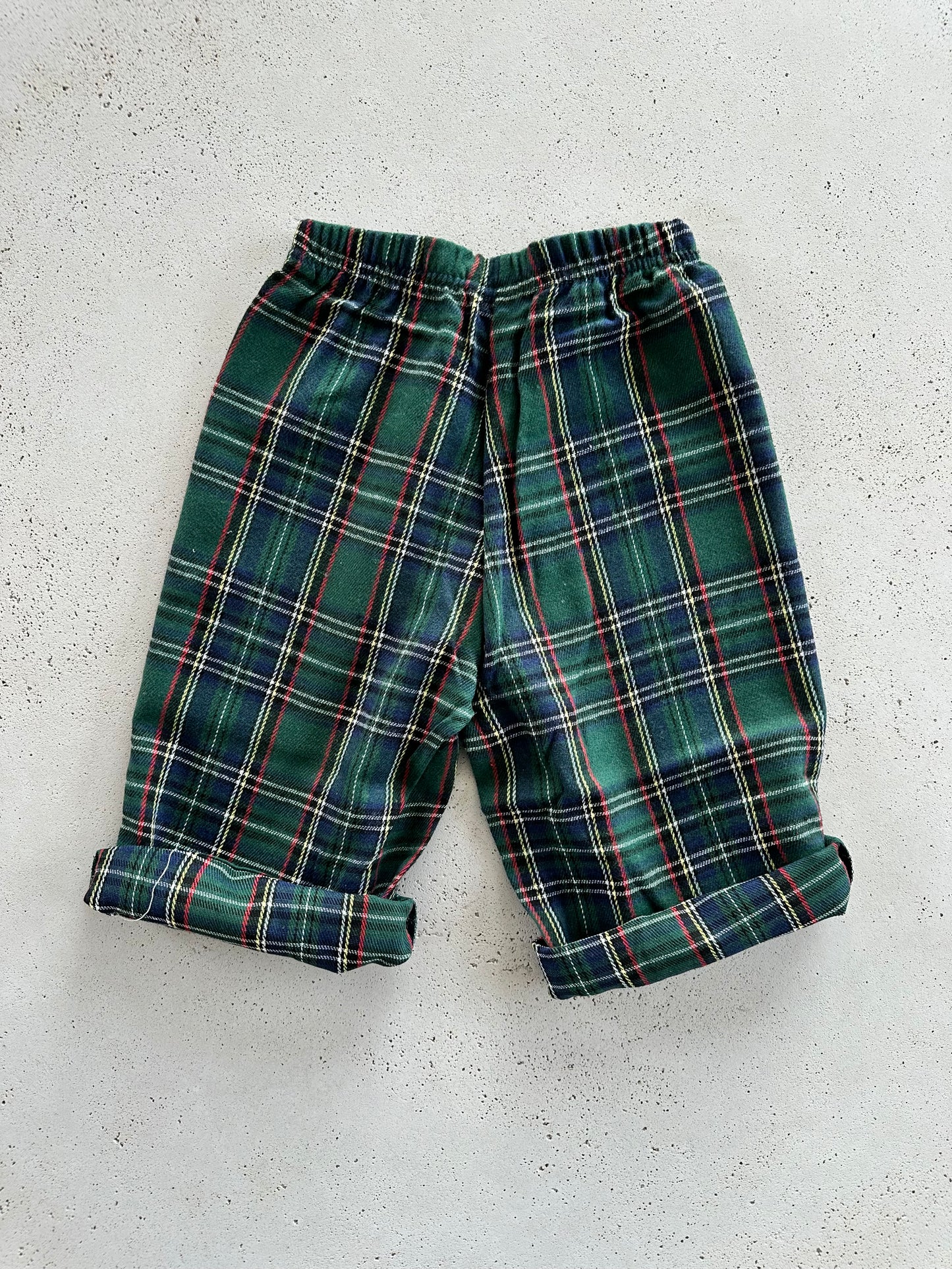 Evergreen check pants - green