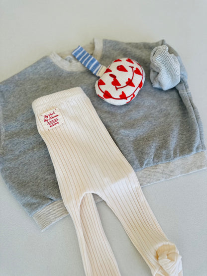 Bebe zesty footed leggings - cream