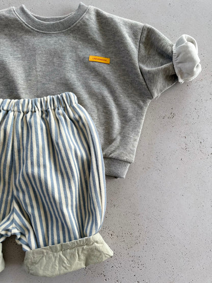 Bebe charlie reversible pants - sky/yellow