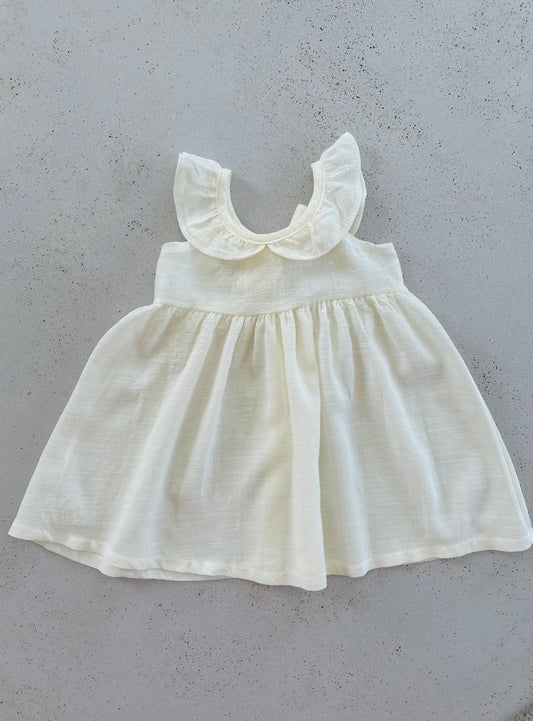 Marie v frill summer dress - ivory