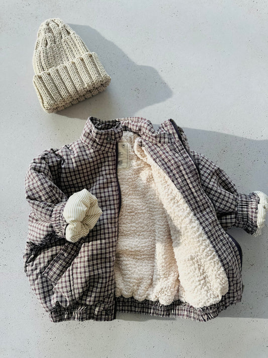 Goju winter jacket - plum check
