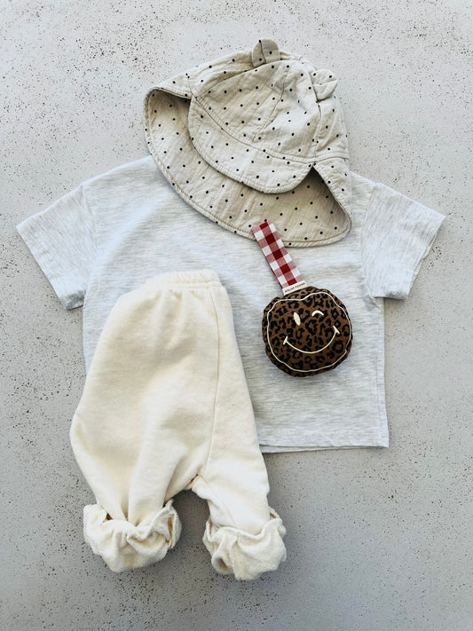 Melo washed tee - White melange