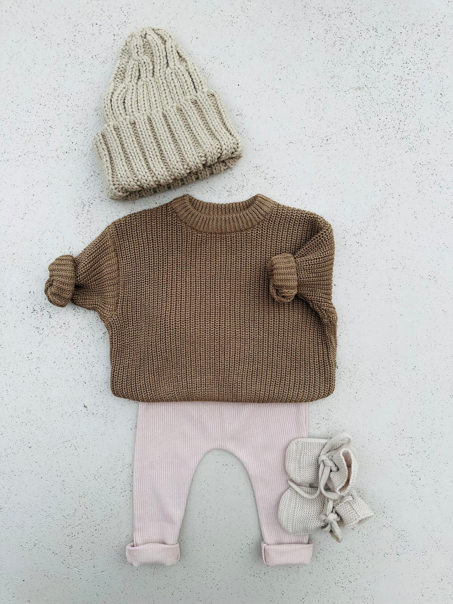 Bebe cotton rib legging - beige/cream/indie-pink